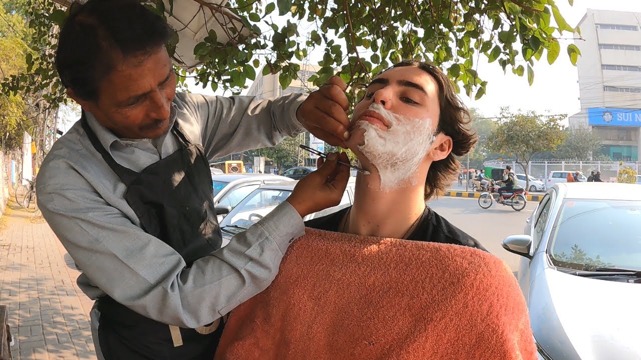 Бритье на улице Лахор за 0,50 $ 🇵🇰