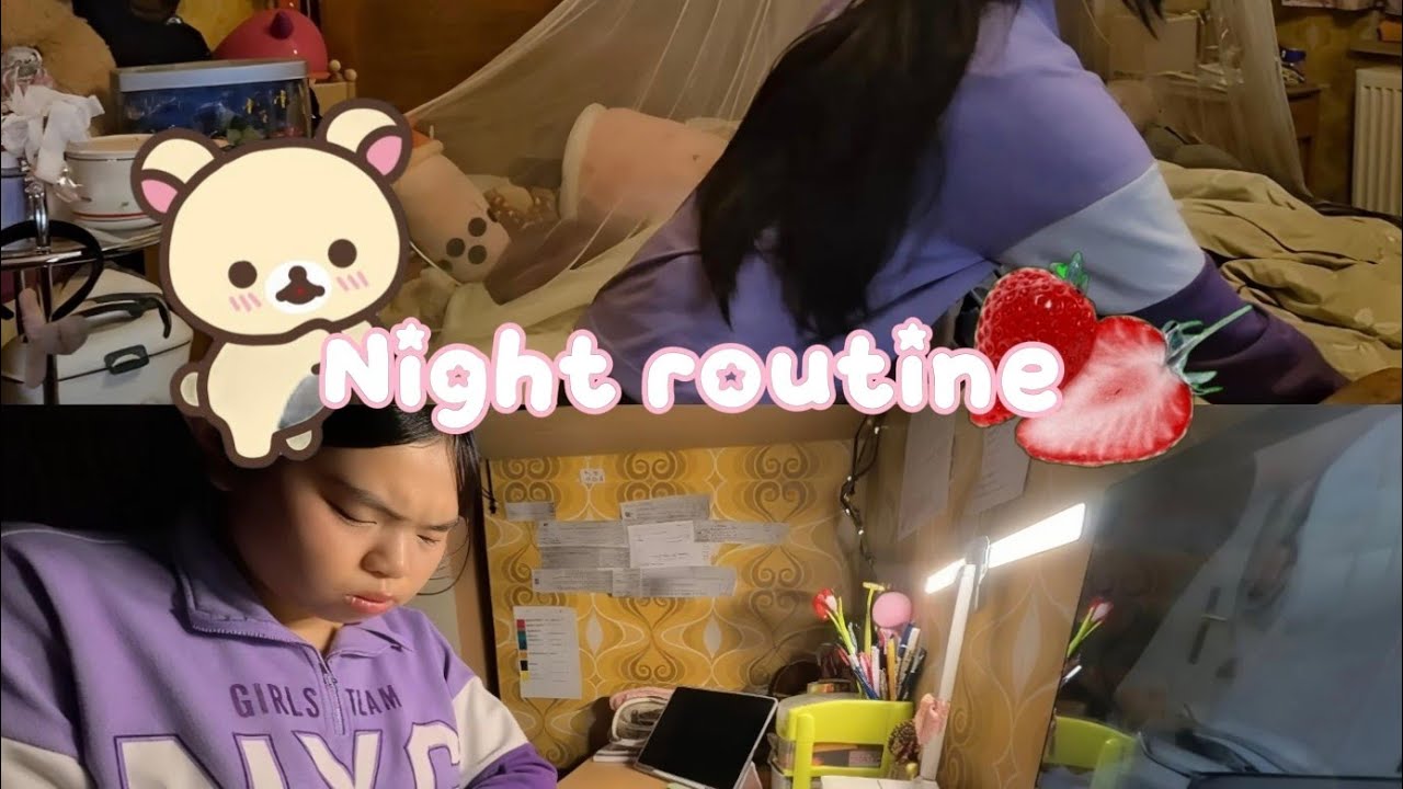 *PRODUKTIVE* night routine⋆˚꩜｡ studying| room cleaning| viet food