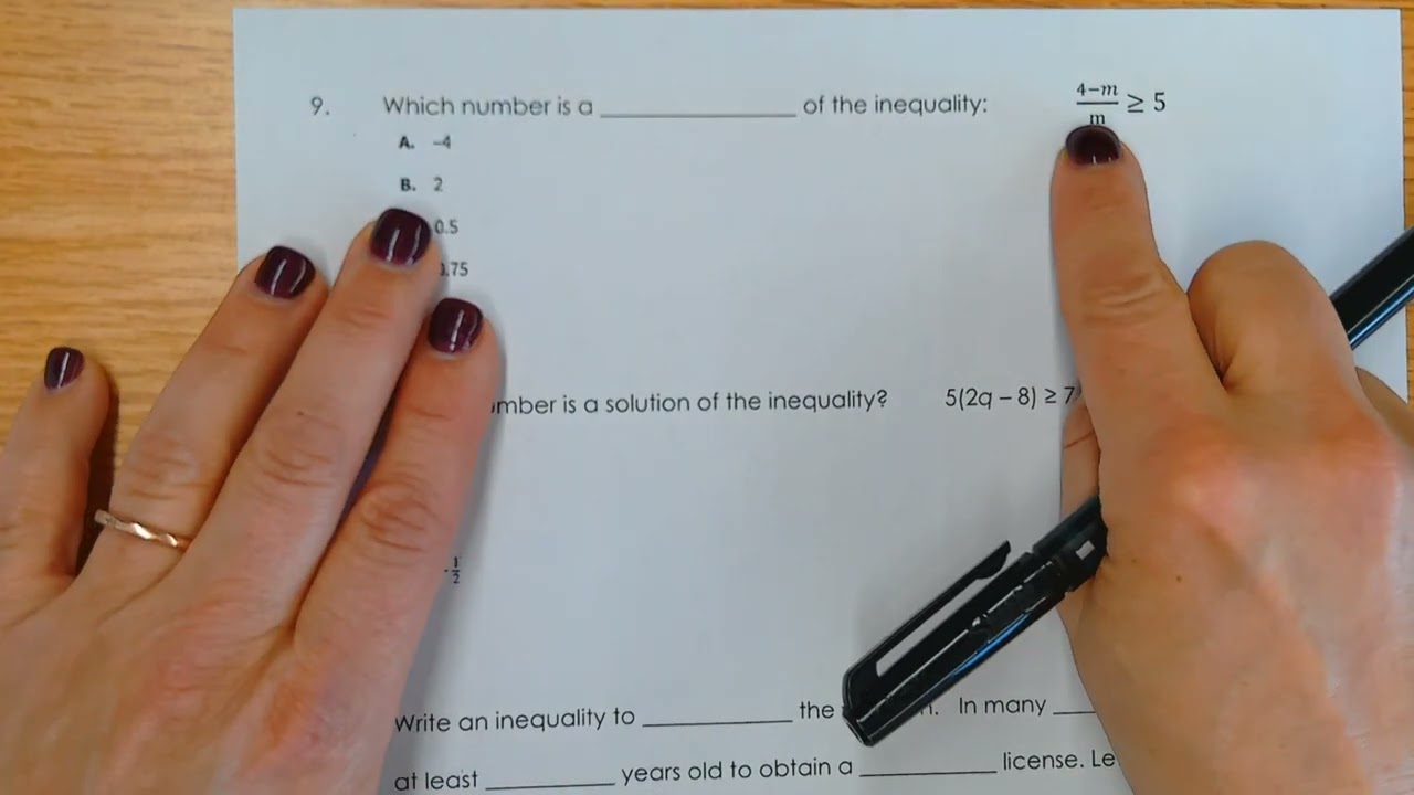 A1A Unit #7 Inequalities and Their Graph