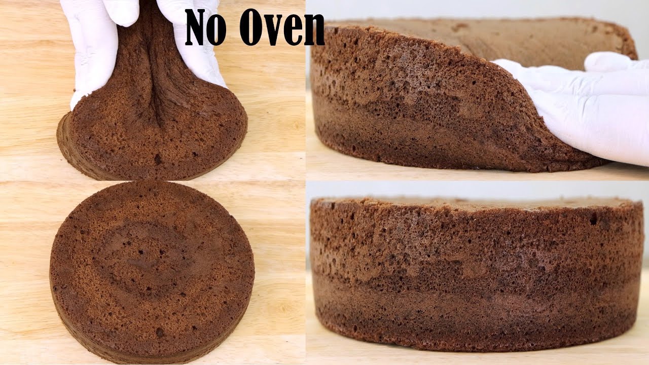 No Oven Chocolate Sponge cake recipe | How to make Moist & Fluffy Chocolate sponge Cake