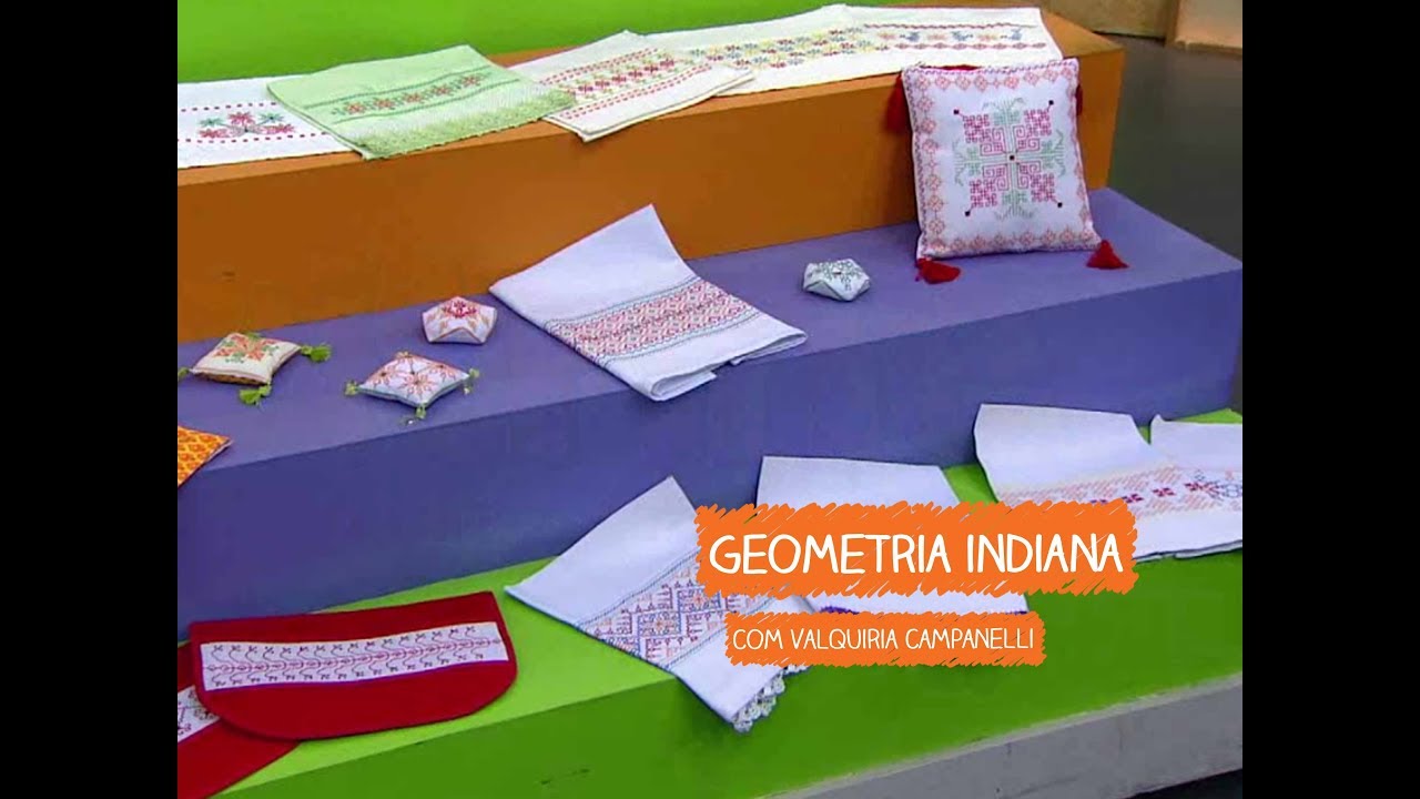 Pano de Copa Geometria Indiana com Valquiria Campanelli | Vitrine do Artesanato na TV - TV Gazeta
