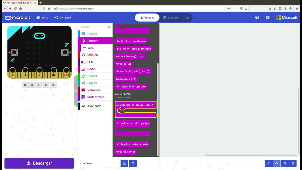 Micrófono para microbit V2
