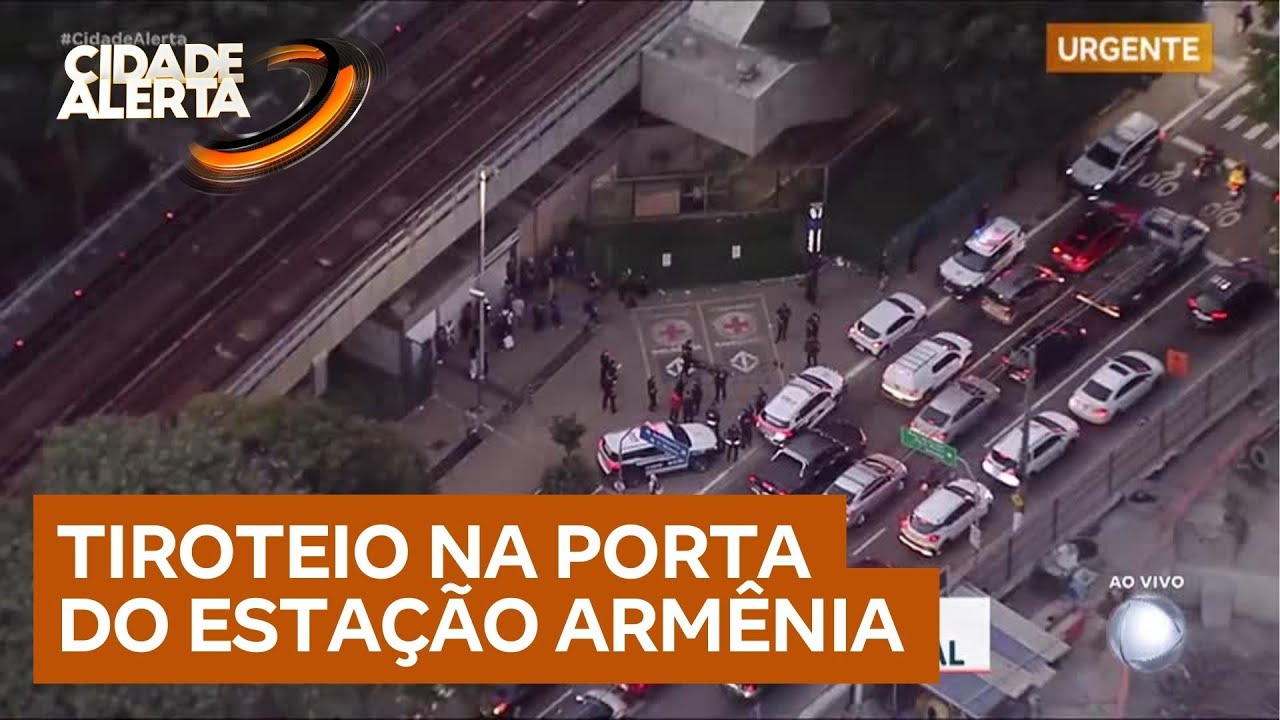 Tiroteio na porta da estação Armênia do Metrô de SP deixa uma pessoa baleada