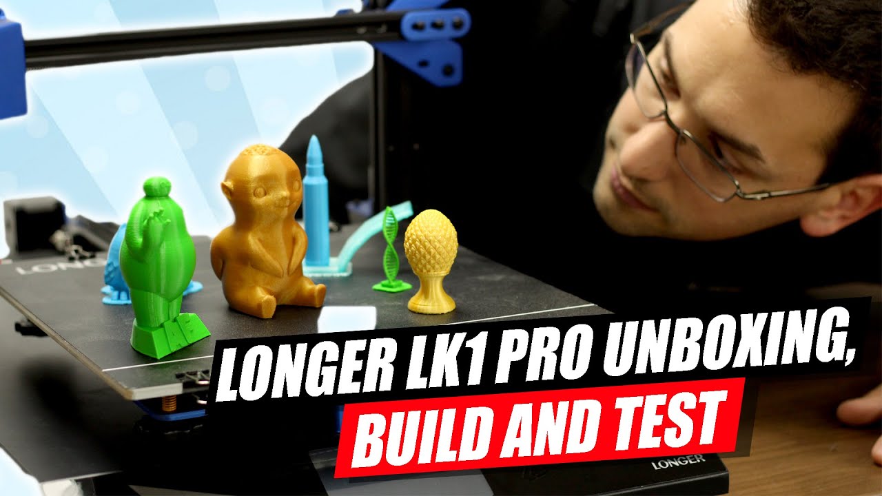 Longer 3D LK1 Pro 3D Printer Review Unboxing, Build, and Test