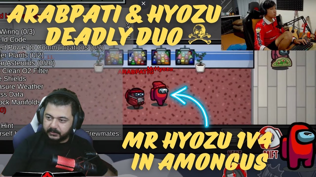 🥵MrHyozu 1v6 in AmongUS | Arabpati & Mr Hyozu Deadly duo 😱