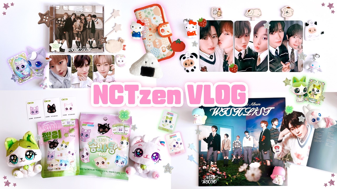 [시즈니 브이로그 #37] 오랜만의 앨범깡 𝑯𝒆𝒍𝒍𝒐 𝒎𝒆𝒍𝒍𝒐𝒘 | 위시 일본앨범 wishlist • 시오빵즈 • 위시캣 피규어 • 키링 • 다이소 토마토 북커버  • 앨범깡