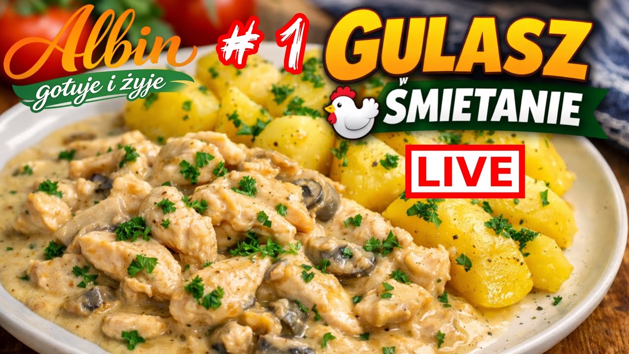 Gotujemy niedzielny obiad – gulasz z kurczaka w śmietanie z ziemniakami