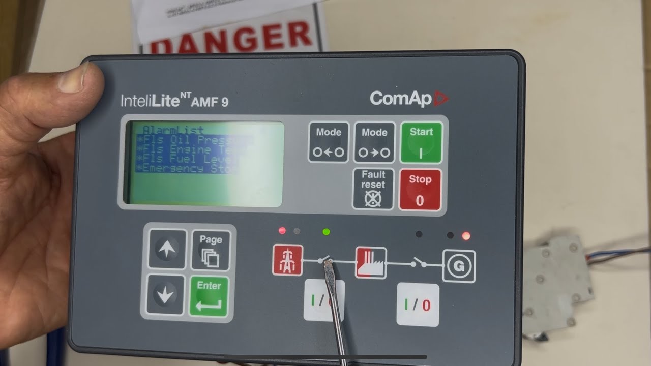 Contrôleur ComAp intelliLite part 2,متحكم في مولّد كهربائي 