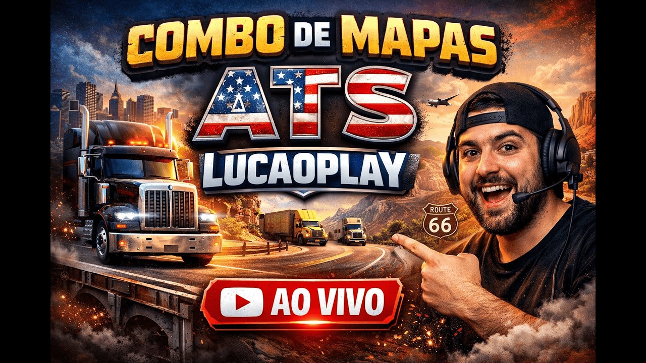 🚛 VIAGEM PESADA NO COMBO DE MAPAS ATS 1.57! | Bora fortalecer a live! | LUCAOPLAY AO VIVO