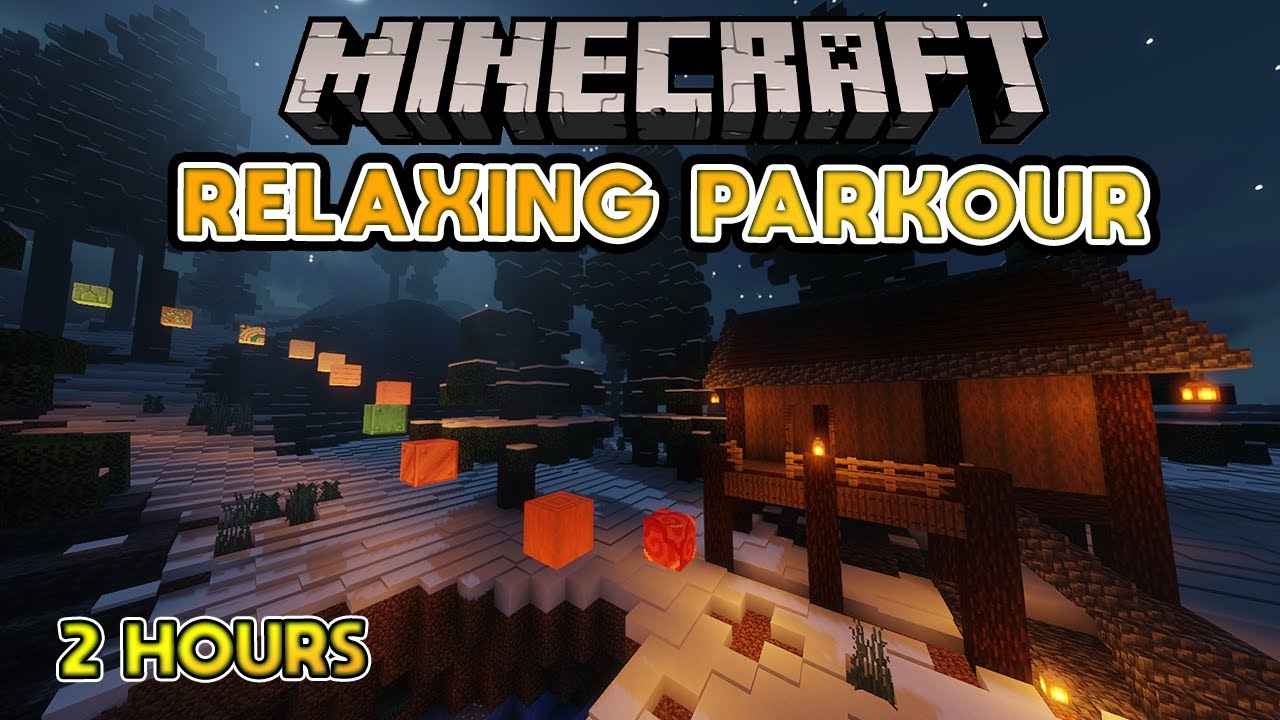 2 hours of rainy Minecraft parkour (Relaxing, No Commentary, Longplay)