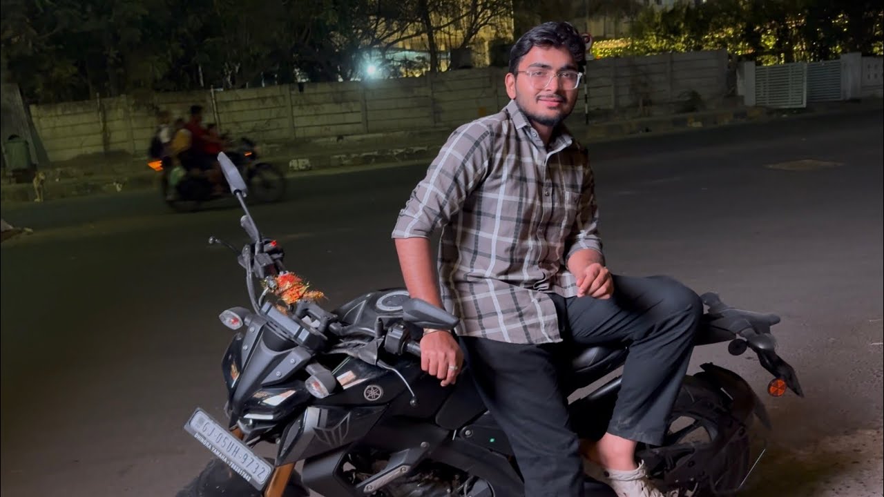 MT 15 Midnight Shoot 🏍️ | Empty Street Cinematic Ride | Day 125 / 365 vlog challenge 