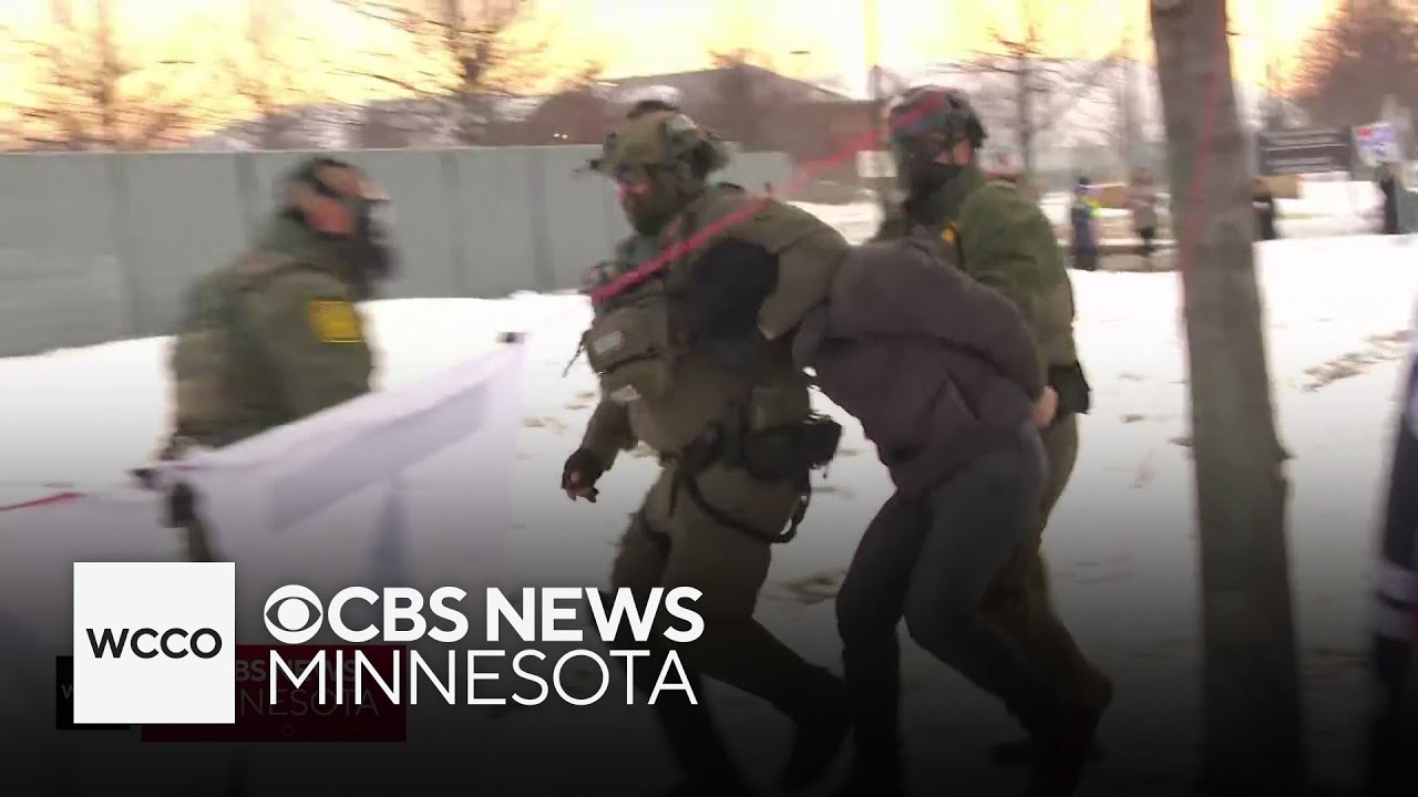 Anti-ICE protesters taken into custody by federal officers in south Minneapolis