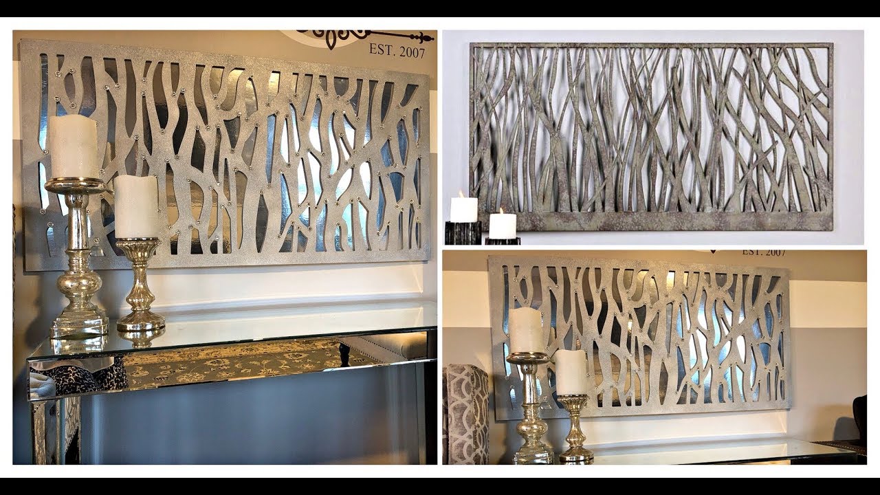 DIY | Designer Inspired Easy and Inexpensive Mirrored Abstract Wall Art| Home Decor!!