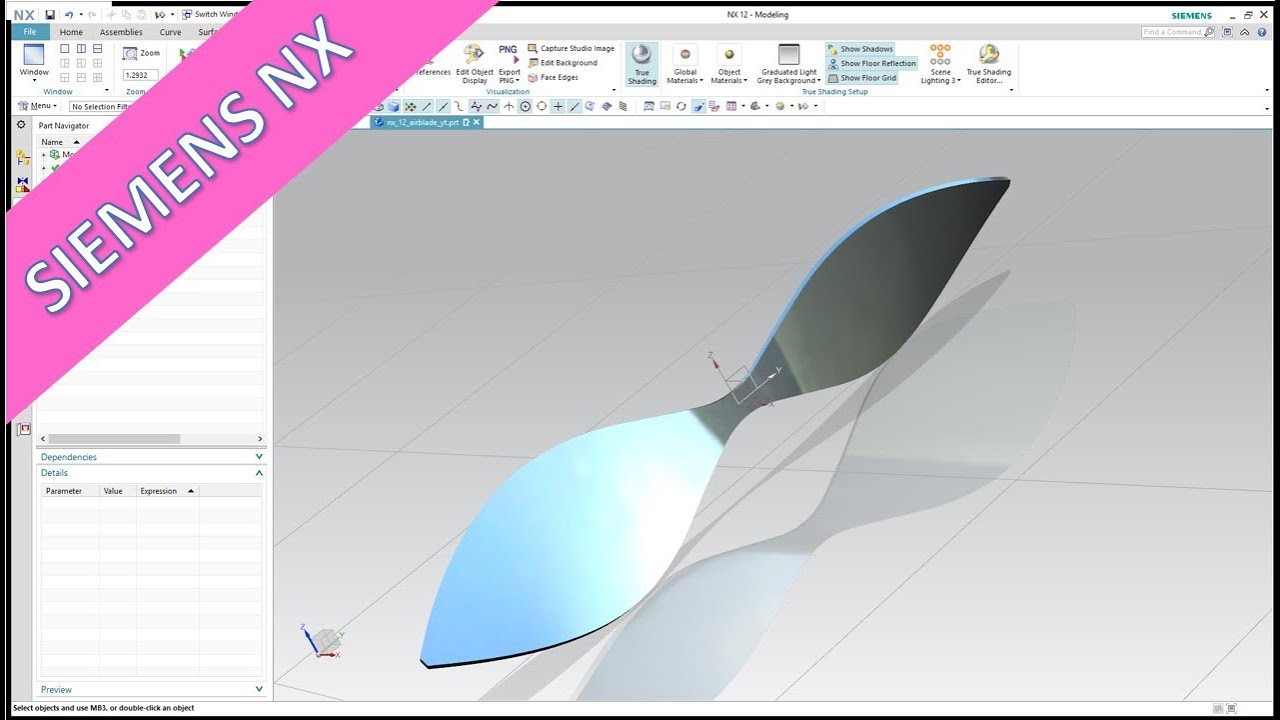 Propeller / Airblade with laws - Siemens NX 12 Training - Surfaces