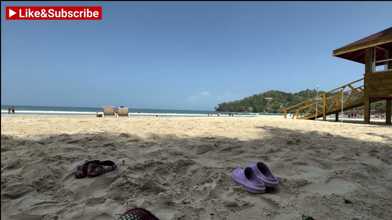 Beach Chill - Las Cuevas 2024  _ Relax in the Shade  - Ocean Sights and Sound