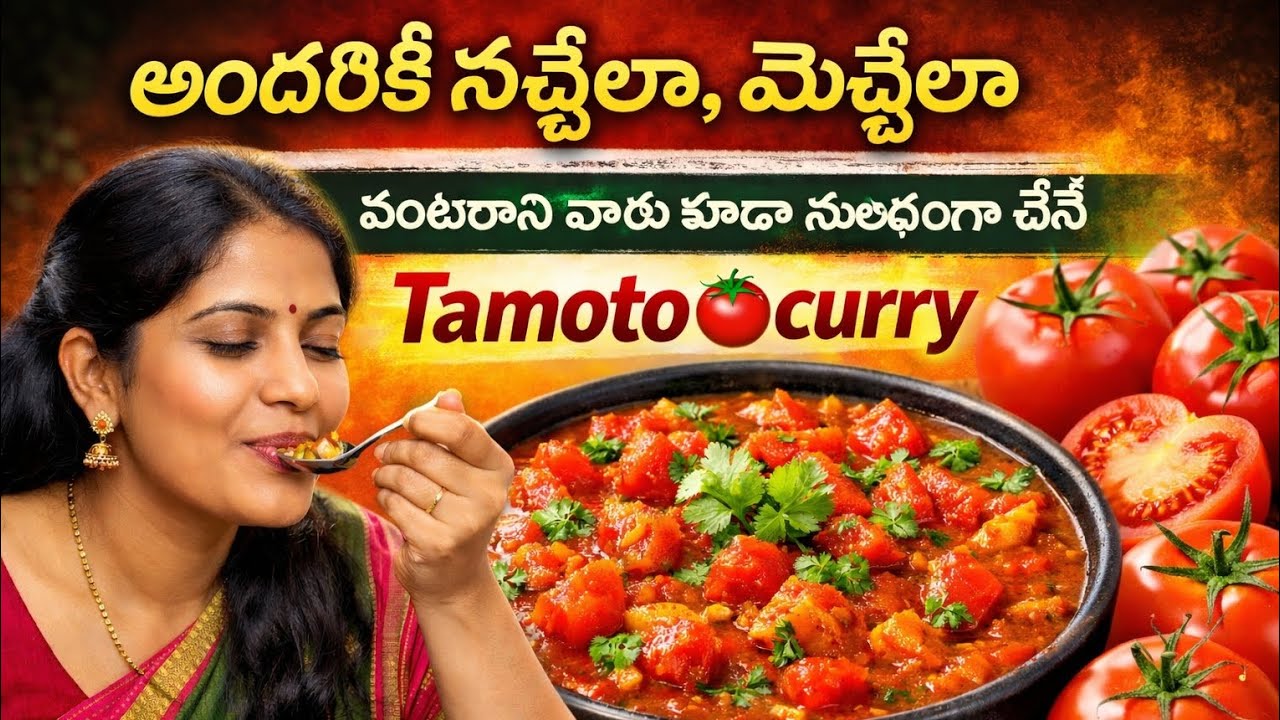 ఈ Trick తో Tomato Curry చేస్తే అందరూ మెచ్చేస్తారు!👌🥰🍅👌..
