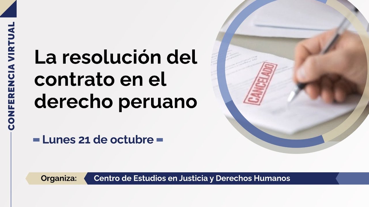 Conferencia virtual | La resolución del contrato en el derecho Peruano