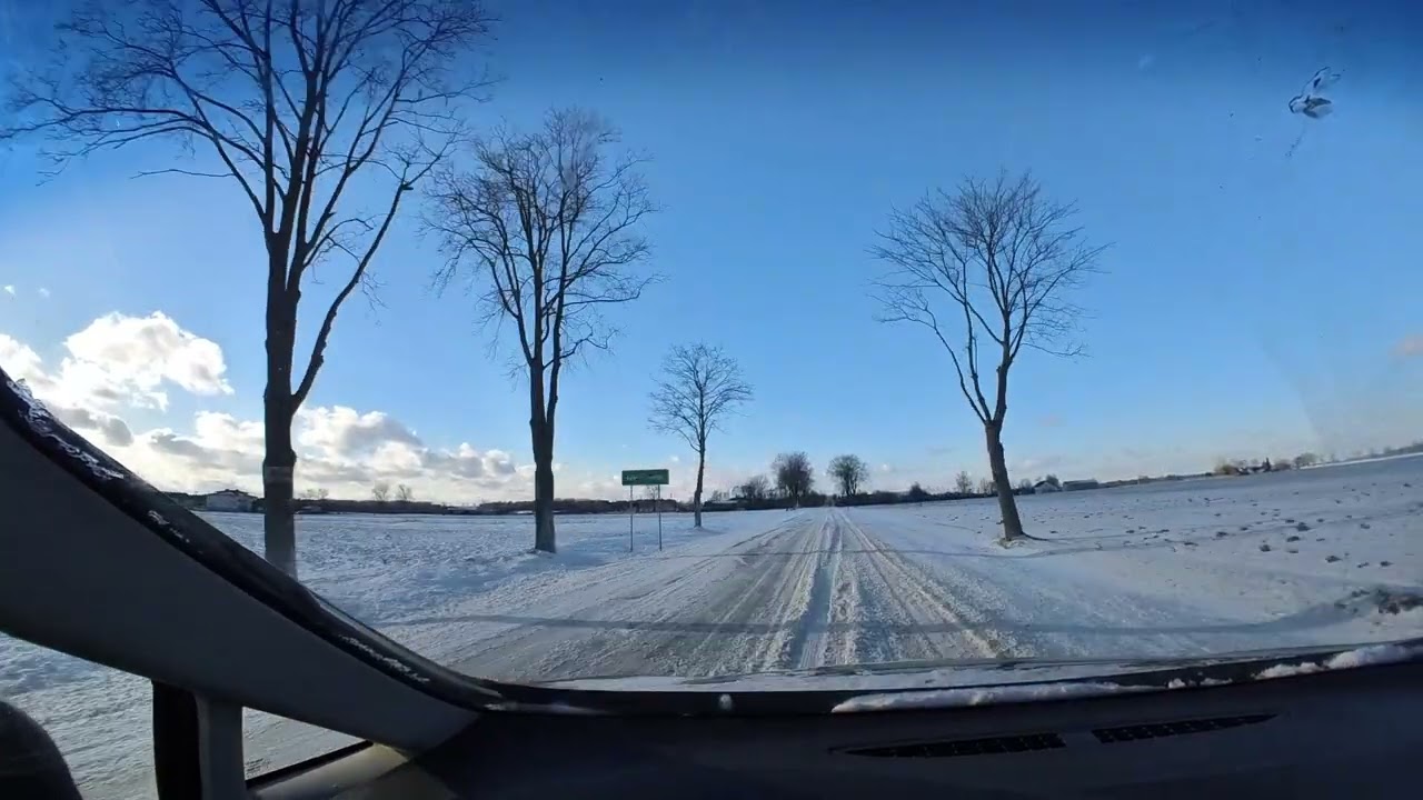 ASMR POV  Drive Winter in Eastern Europe