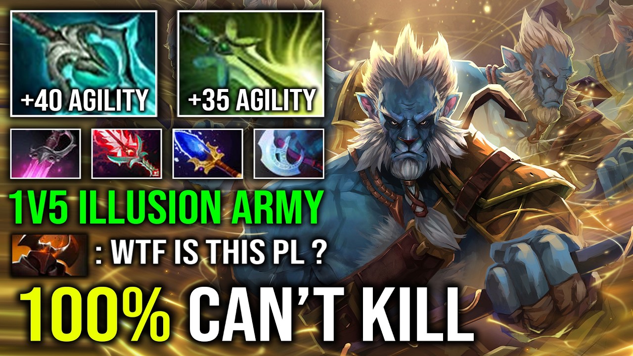 100% CAN'T KILL Max Agility Speed Create Unlimited Illusion Army with Khanda Phantom Lancer Dota 2