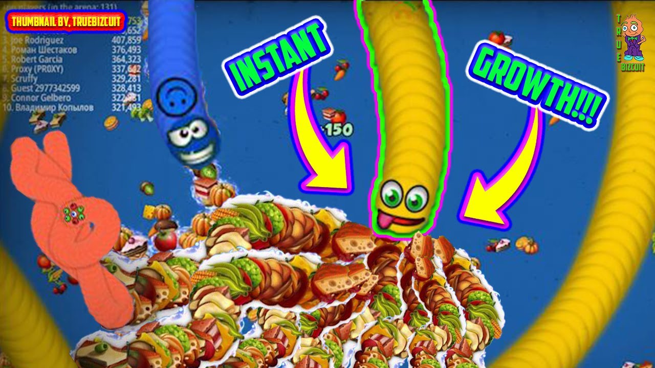 WormsZone.io | 1 Mighty Slithering Snake VS 999 Monster Slither Snakes [WORLD RECORD] 999,999K Score