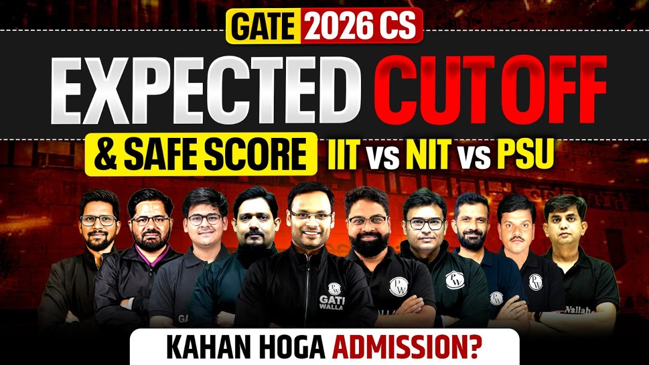 GATE 2026 Computer Science Expected Cutoff | Safe Score for IIT, NIT & PSU