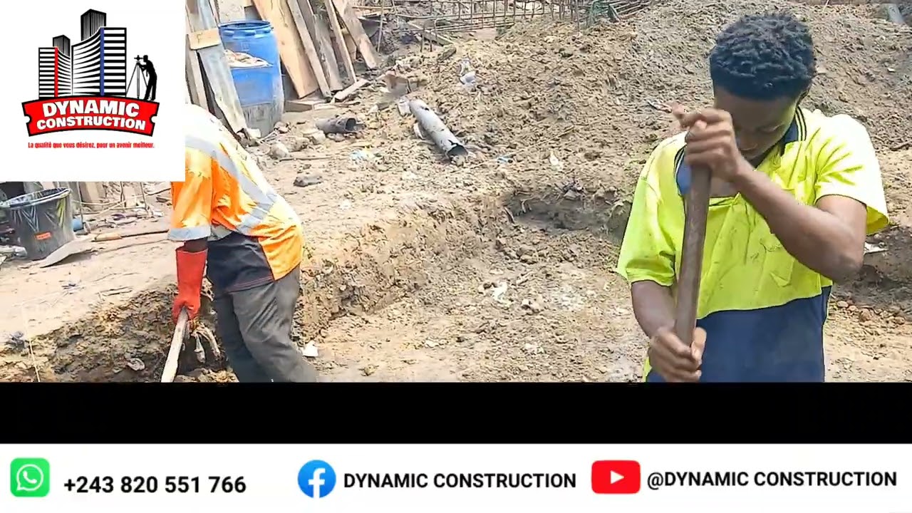 pose des socles dans terrain marécageux avec des éboulements