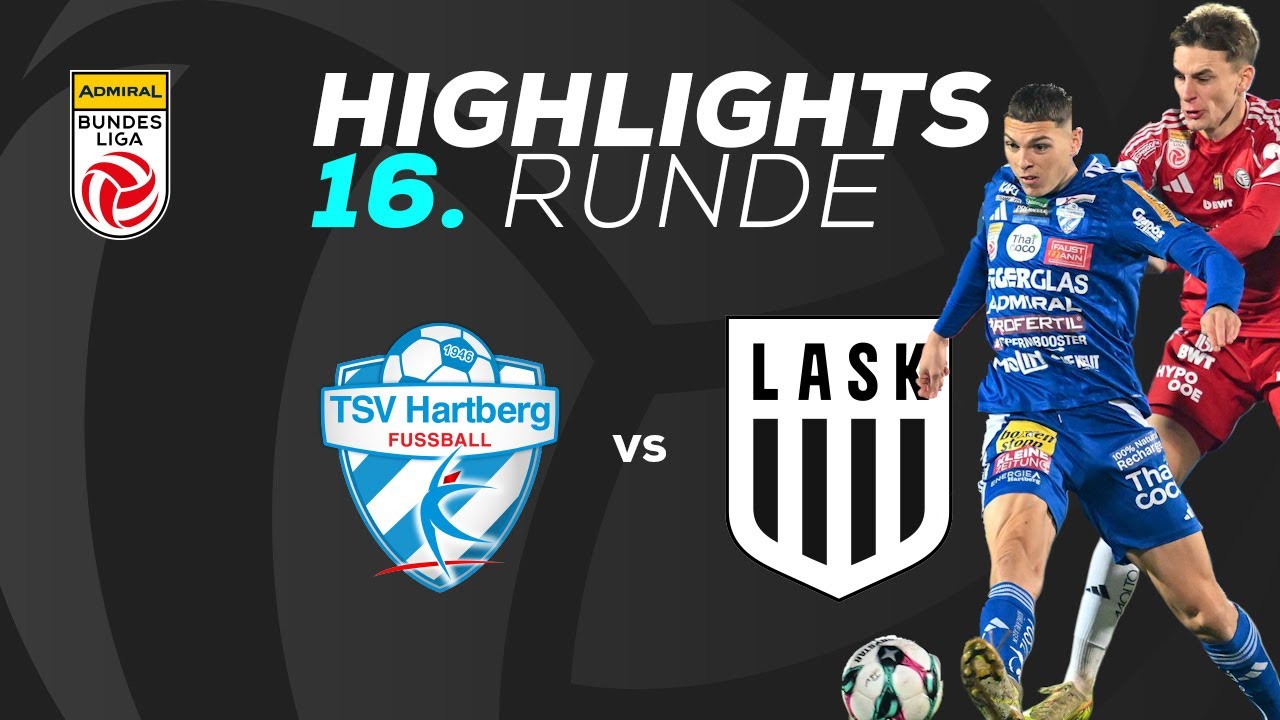 TSV Egger Glas Hartberg - LASK 16. Runde ADMIRAL Bundesliga 2025/26
