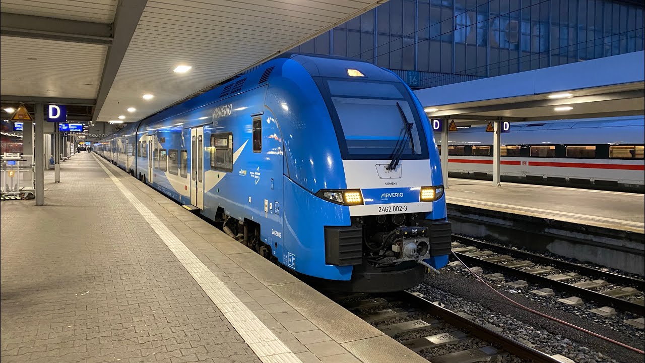 Im ARVERIO Bayern Desiro HC Br 462 als RE80 von München nach Würzburg mit SOUND & Vollgas 160 km/h