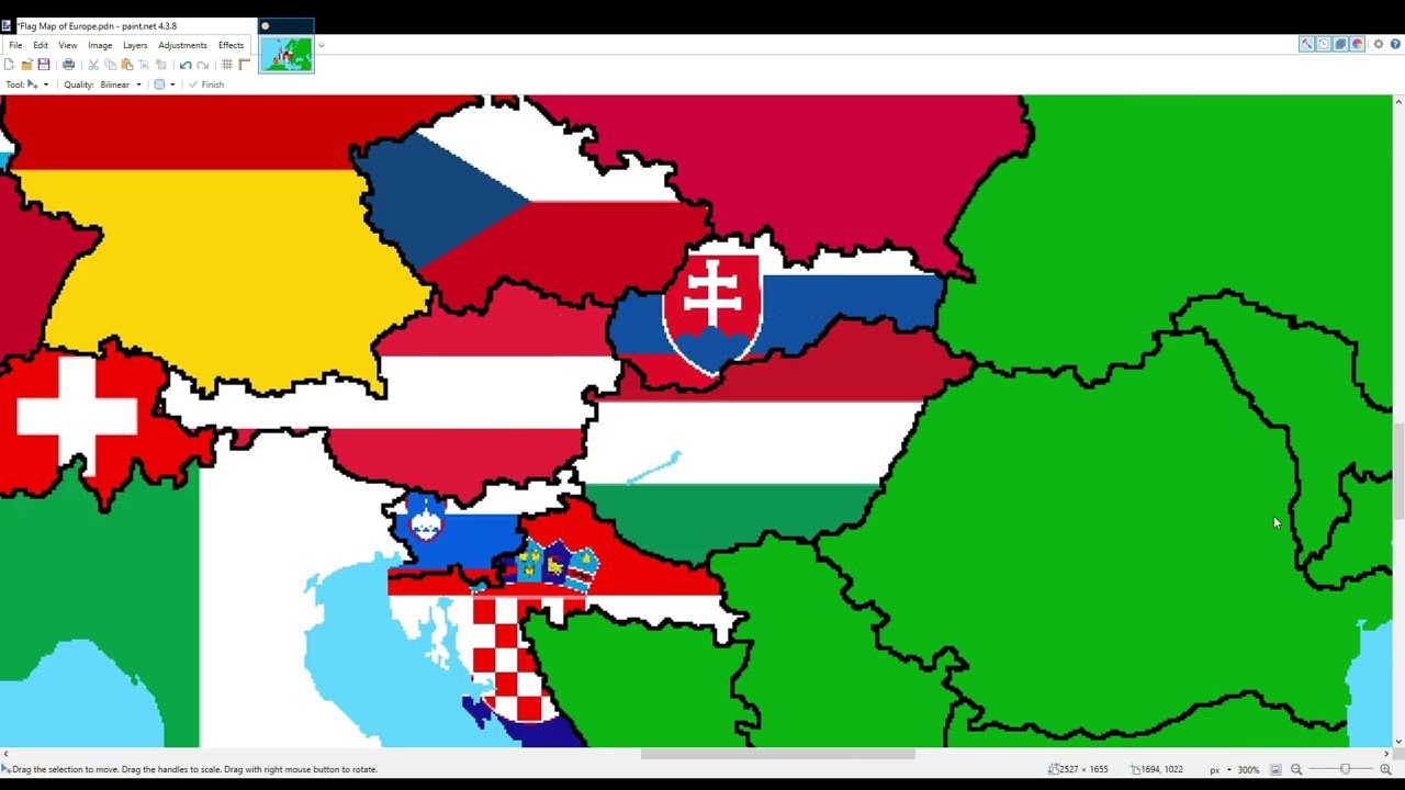 Flag Map of Europe: TIMELAPSE