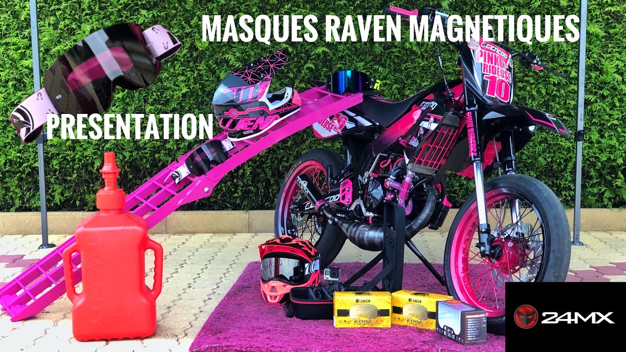 PRESENTATION MASQUES MAGNETIQUES RAVEN by 24MX / PINKRIDEUSE
