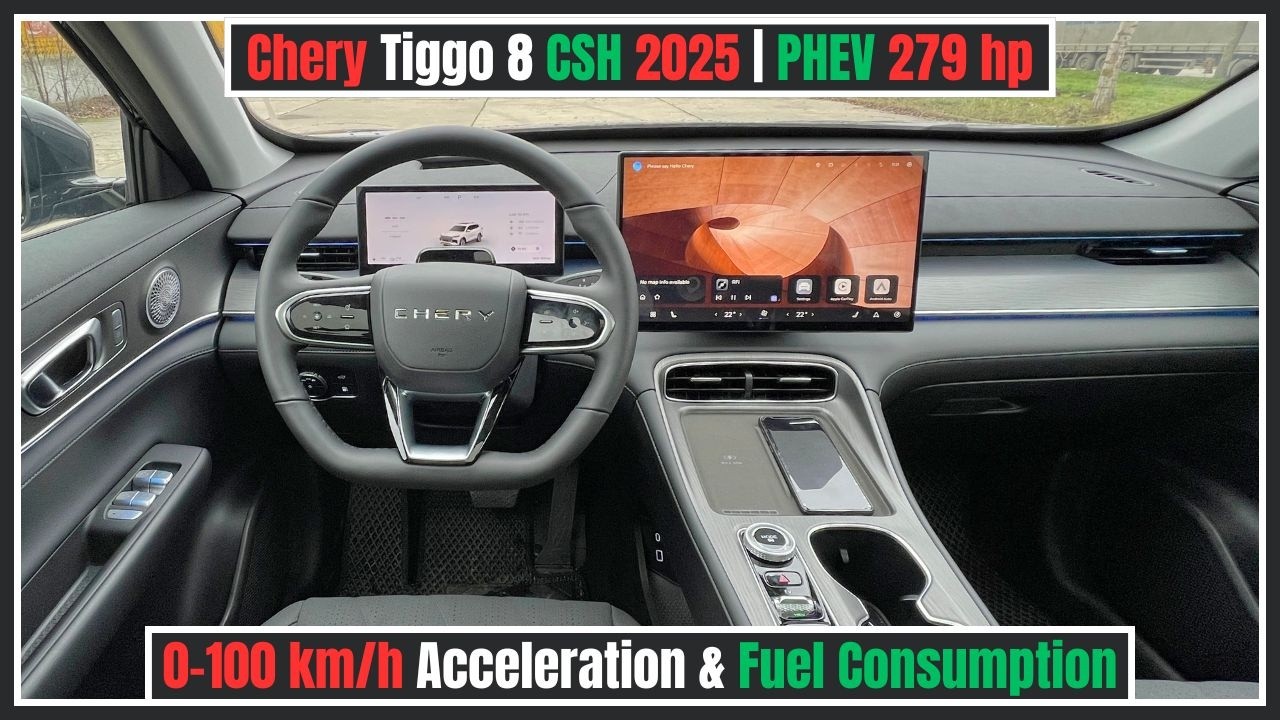 Chery Tiggo 8 CSH 2025 (PHEV) 0-100 & Fuel Consumption