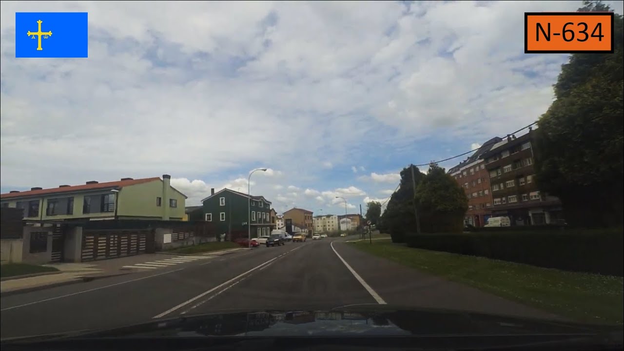 Asturias: N-634 Del Polígono Espíritu Santo a Tiñana [TimeLapse]