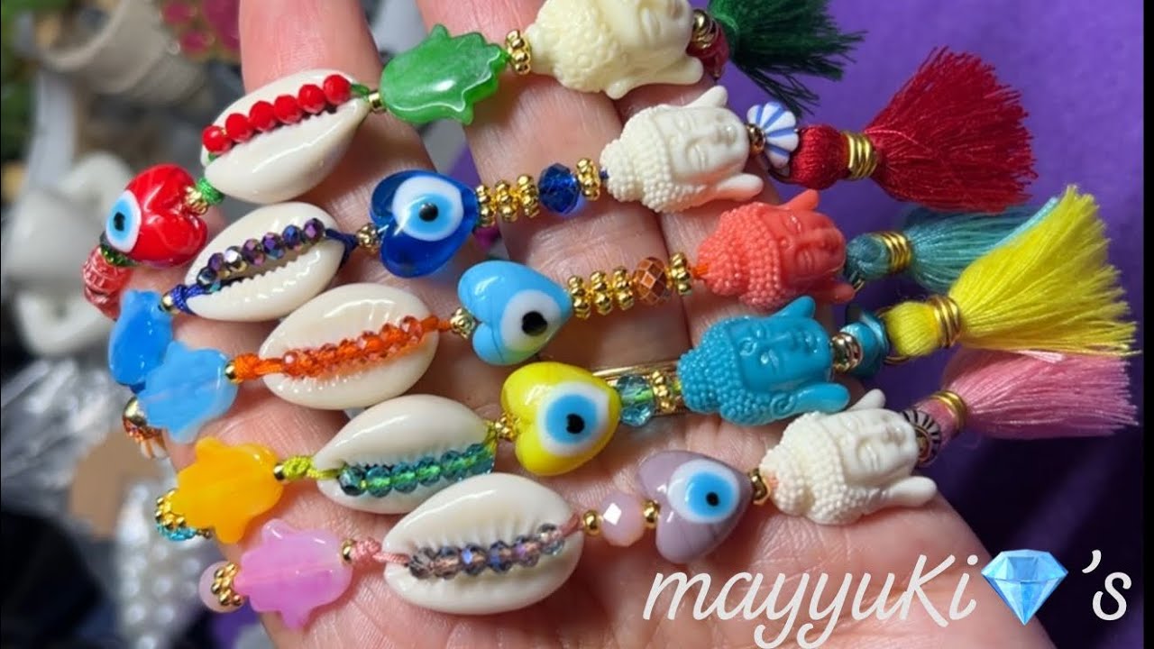 DIY como hacer PULSERAS CON “CARACOLES” #fácil #handmade #easy #tutorial Buzios Shell #braceletdiy
