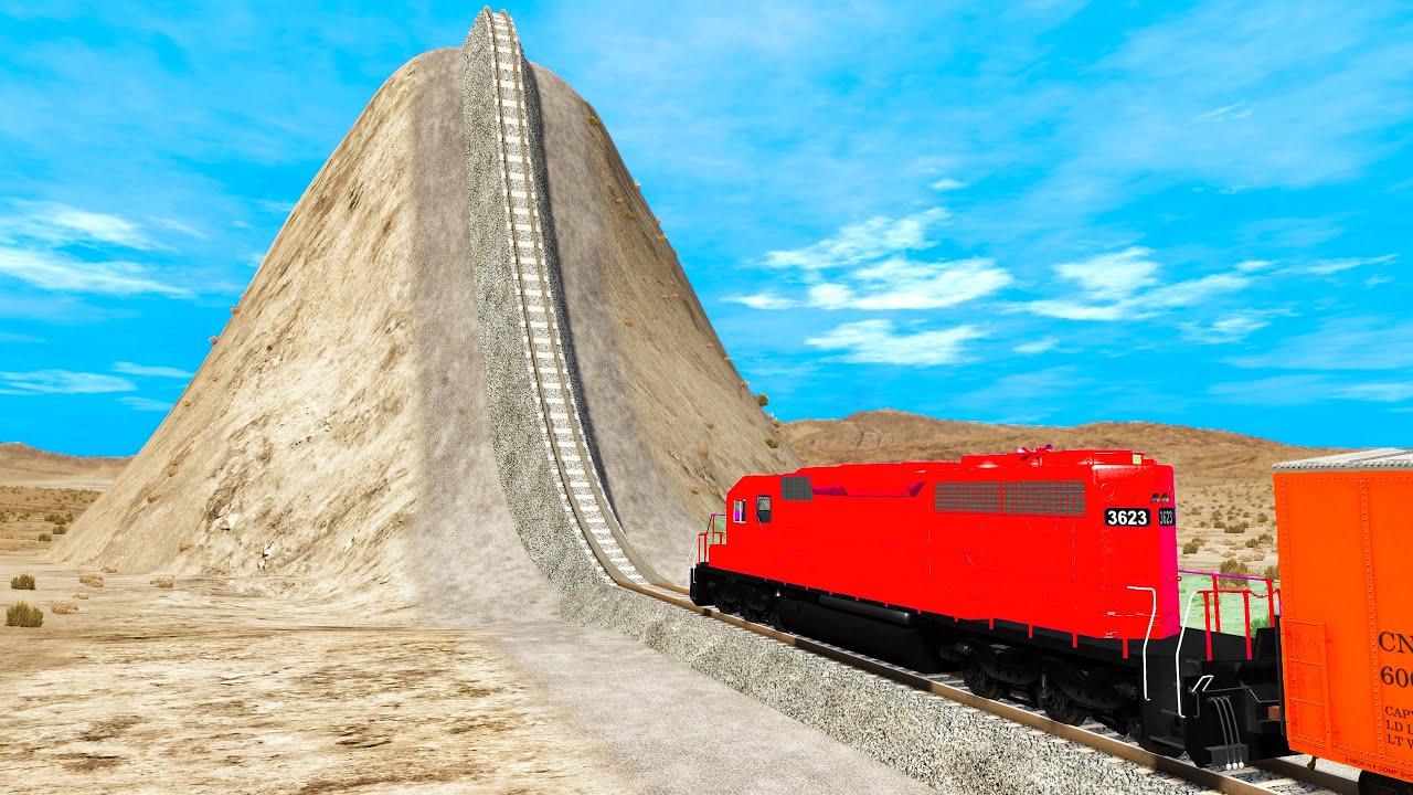 Trains vs Giant Bulge - BeamNG.drive