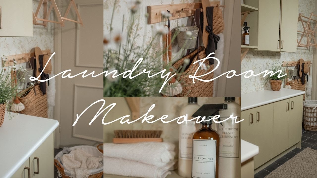 Laundry Room Makeover | DIY Country Style Laundry Room | On a Budget
