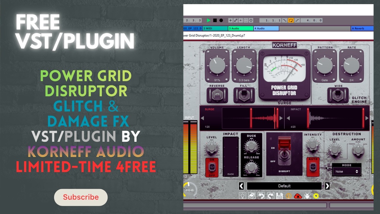 Power Grid Disruptor - Glitch & Damage FX VST/Plugin by Korneff Audio (Limited-Time 4FREE)