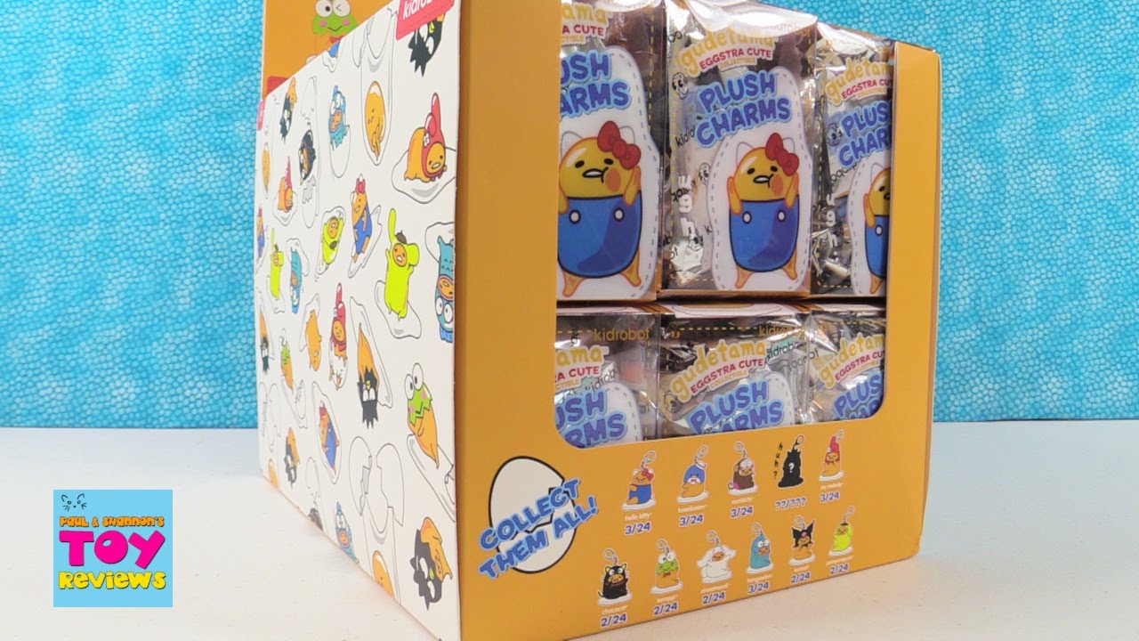 Gudetama Hello Sanrio x Kidrobot Plush Charms Collectible Blind Bag Opening | PSToyReviews