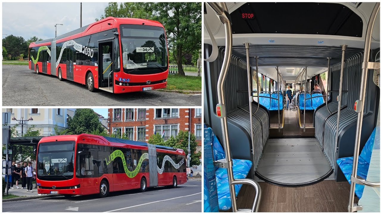 Utazás a CSUKLÓS BYD tesztbusszal a 32-es vonalon (BYD B18)