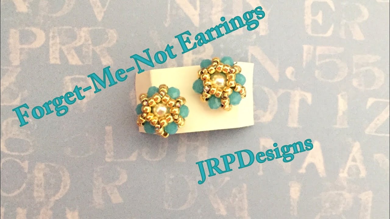 LeftHand  ----Forget-Me-Not Post Earrings, How to make beaded stud earrings?
