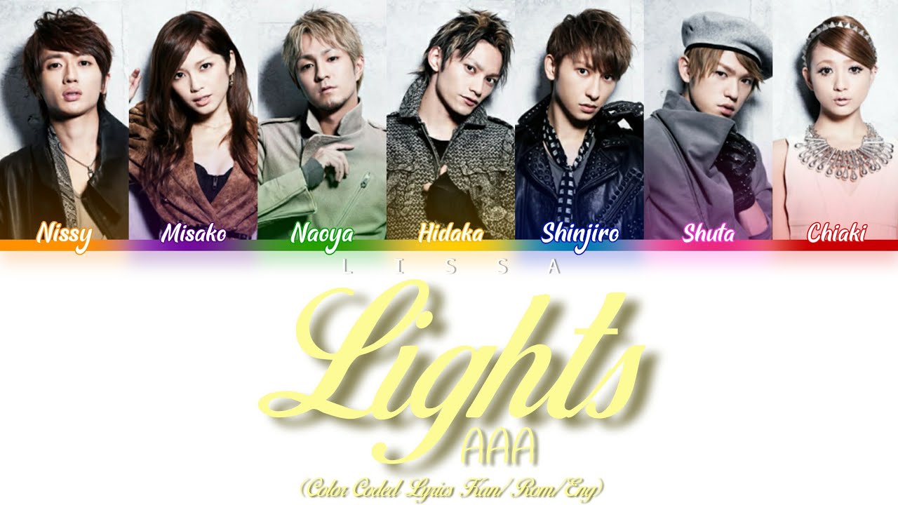AAA - Lights (Color Coded Lyrics Kan/Rom/Eng)
