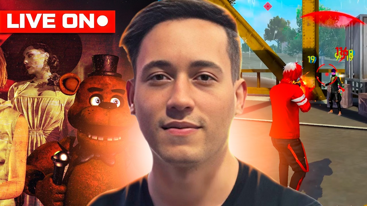 EM BUSCA DOS 105 MIL KILLS + SHAWARMA ROBLOX 🔴 FREE FIRE AO VIVO 🔴 LEVELUP FF MOBILE