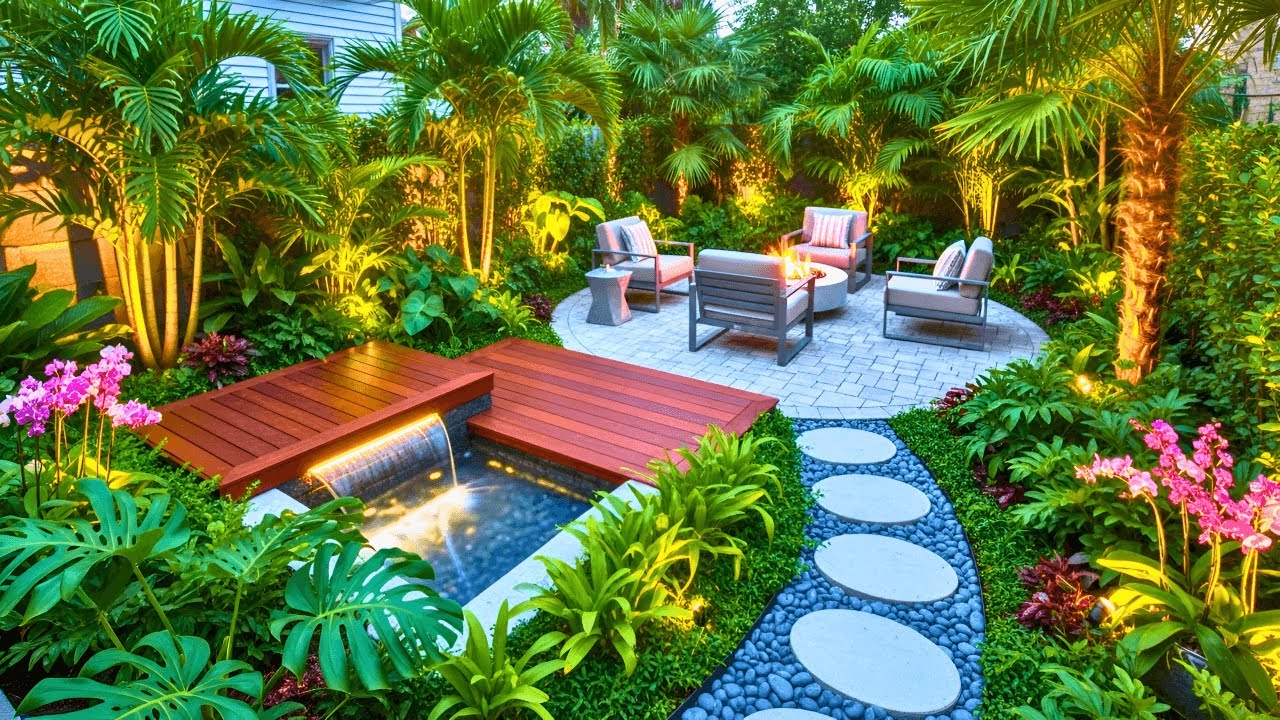 100+ Tropical Backyard Oasis Ideas: Transform a Small Backyard Into a Lush Courtyard Garden Paradise