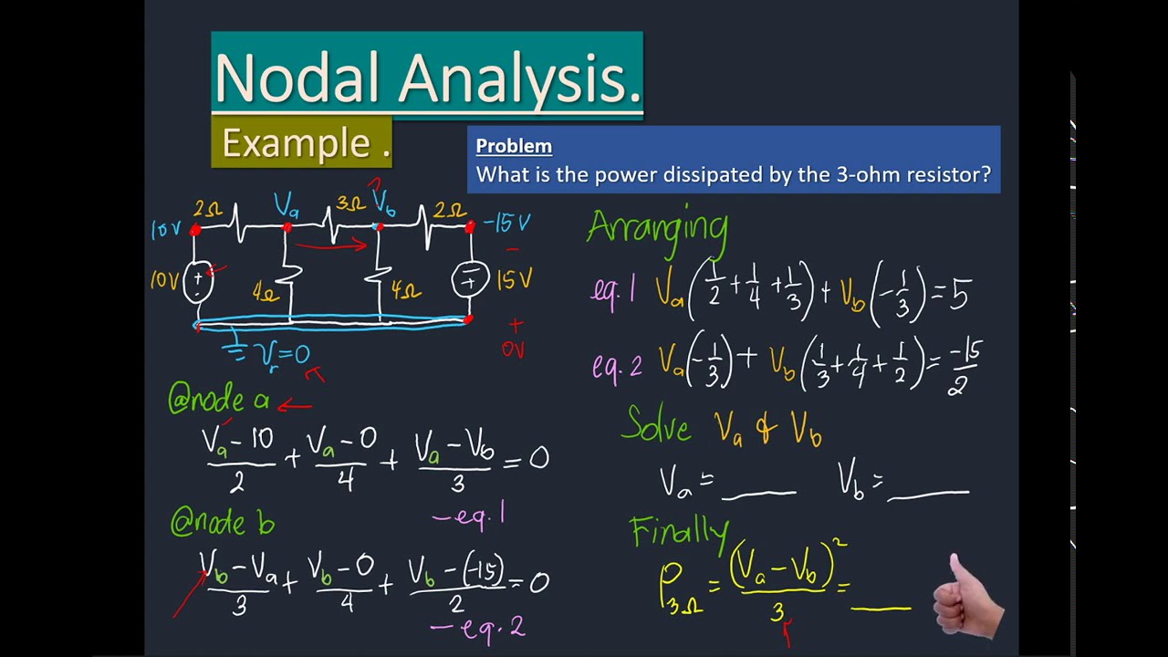 Nodal Analysis with Shortcut Tips & Example - Finding Any Unknown Voltage - DC Circuit Analysis