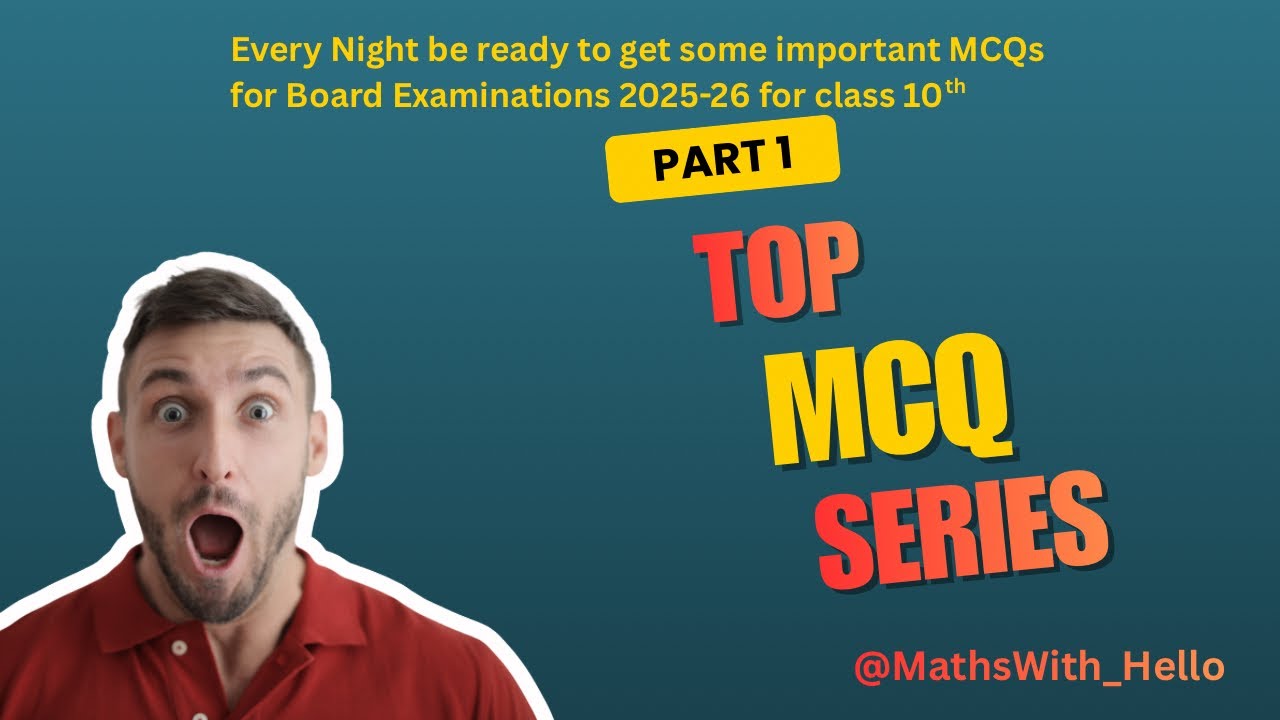 Most Important MCQ for BoardExams 2025-26 #cbseboardexams #mathshorts #mcq #pyq #maths #revision 