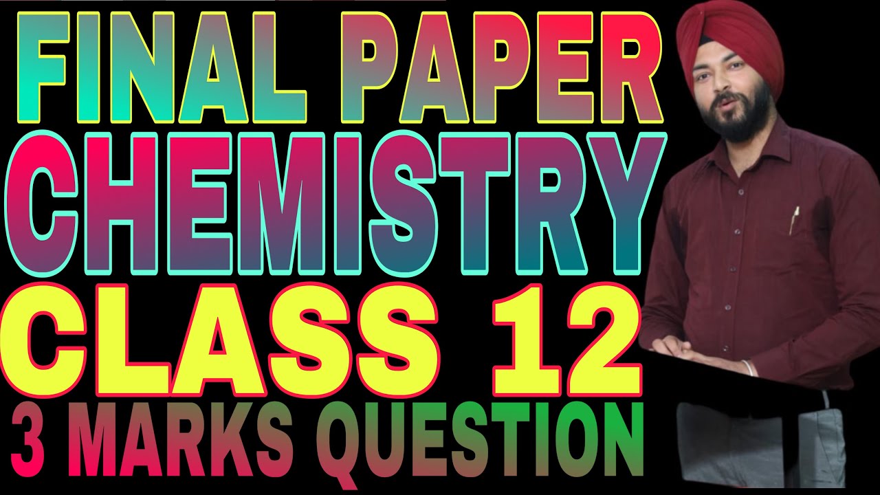 Sample paper chemistry class 12 || PSEB sample paper chemistry || chemistry marathon