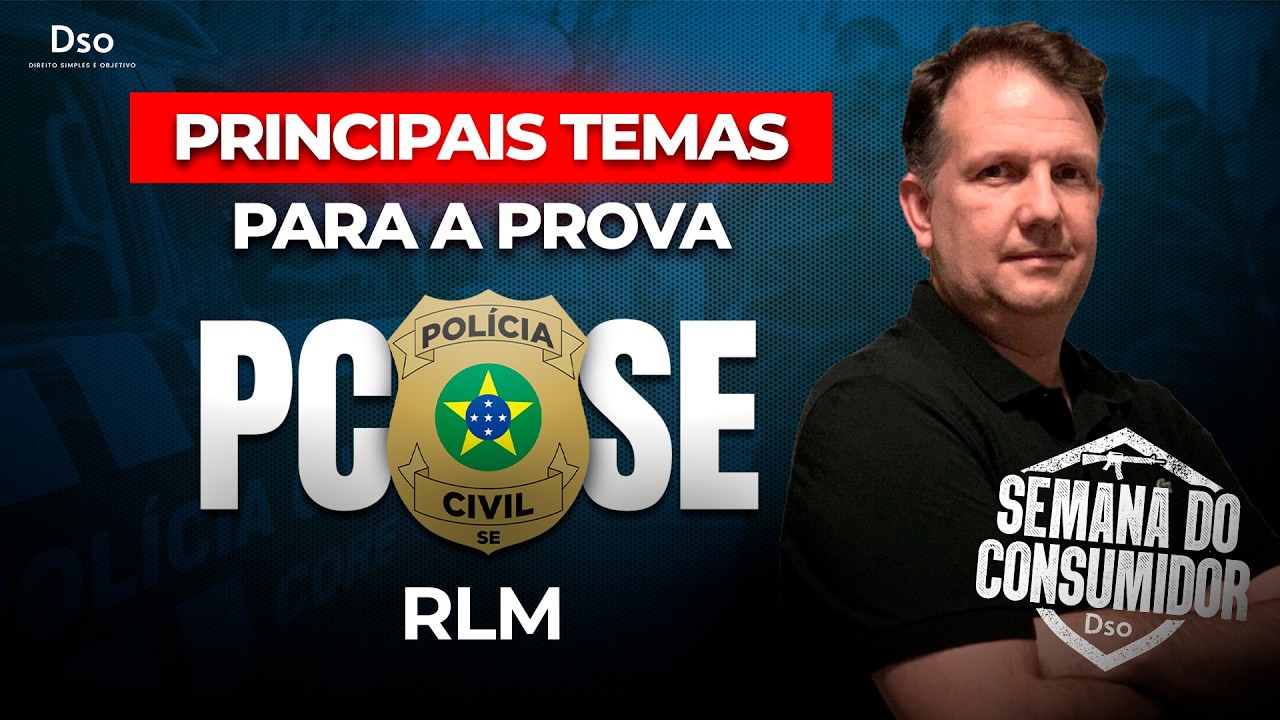 Principais temas para prova da PC SE | RLM | com Prof. Sérgio Altenfelder!