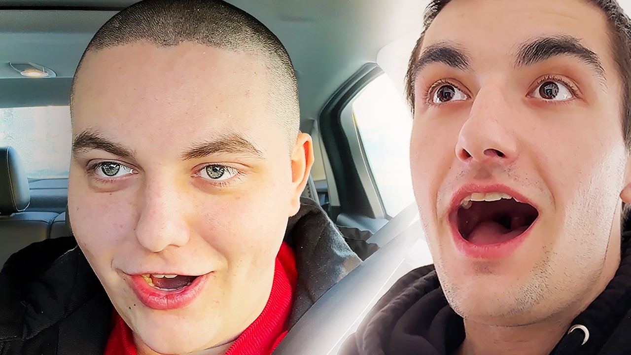 My Brother Donated All Of His Hair To Cancer Patients! (First Buzz Cut Ever)