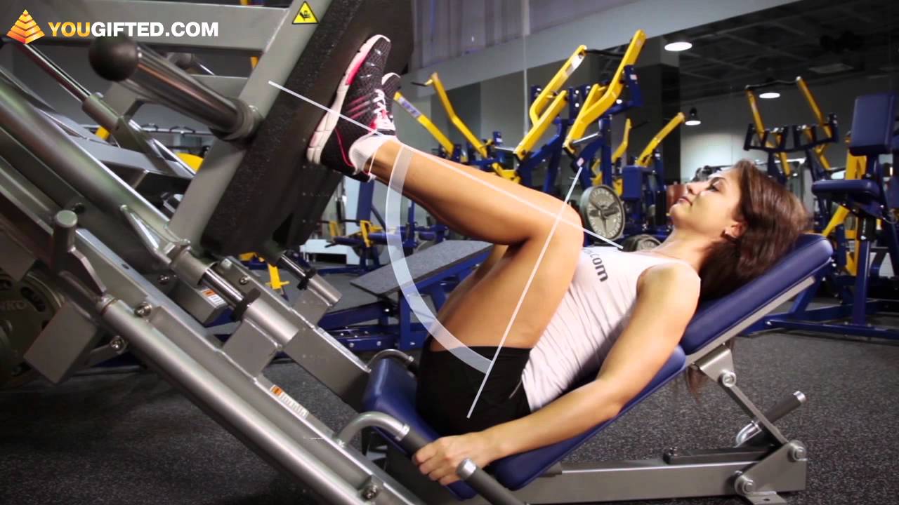 Фитнес. Упражнения для ног. Жим ногами.