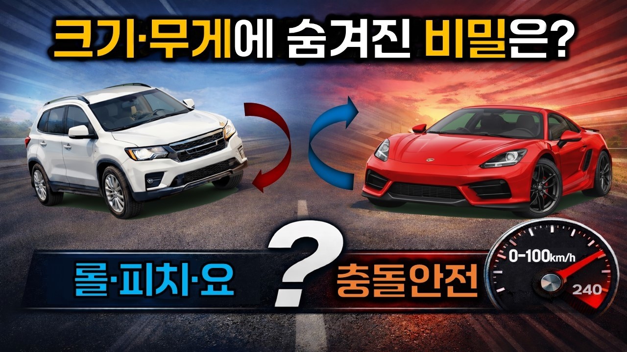 크고 무거운 게 좋다고? 자동차에 숨겨진 물리 법칙 (롤·피치·요)