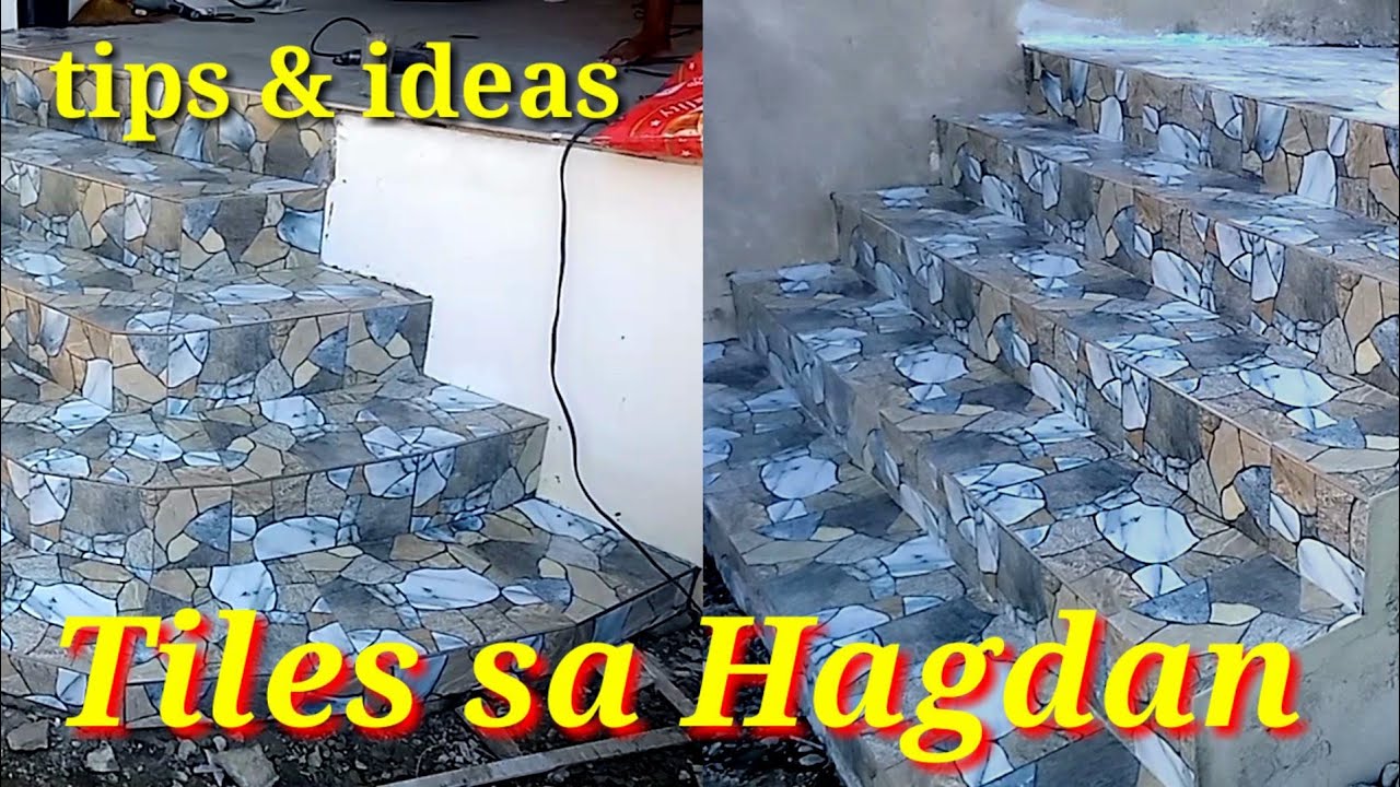 concrete stairs tiles installation ideas l paano mag tiles sa hagdan? @MichaelInstallertv